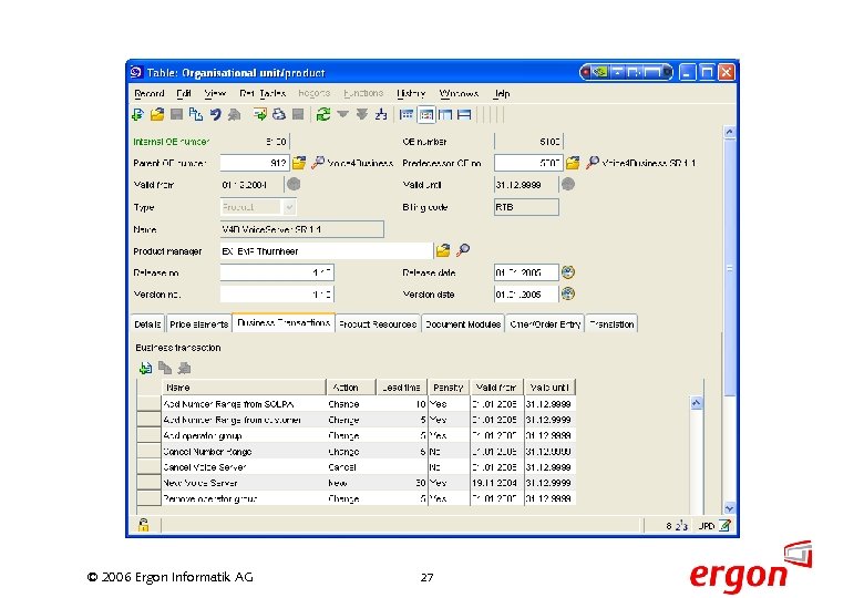 © 2006 Ergon Informatik AG 27 