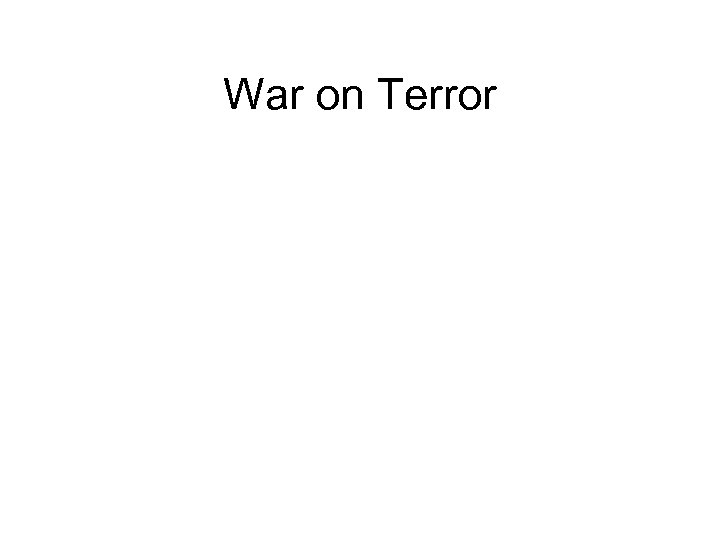 War on Terror 