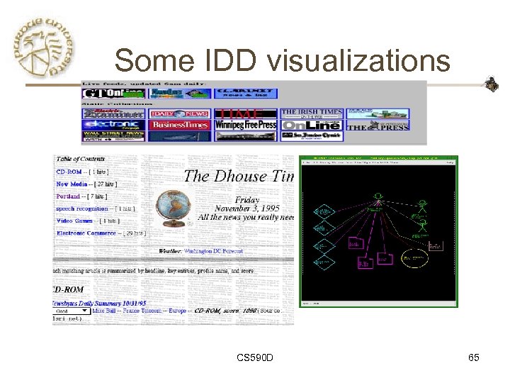 Some IDD visualizations CS 590 D 65 