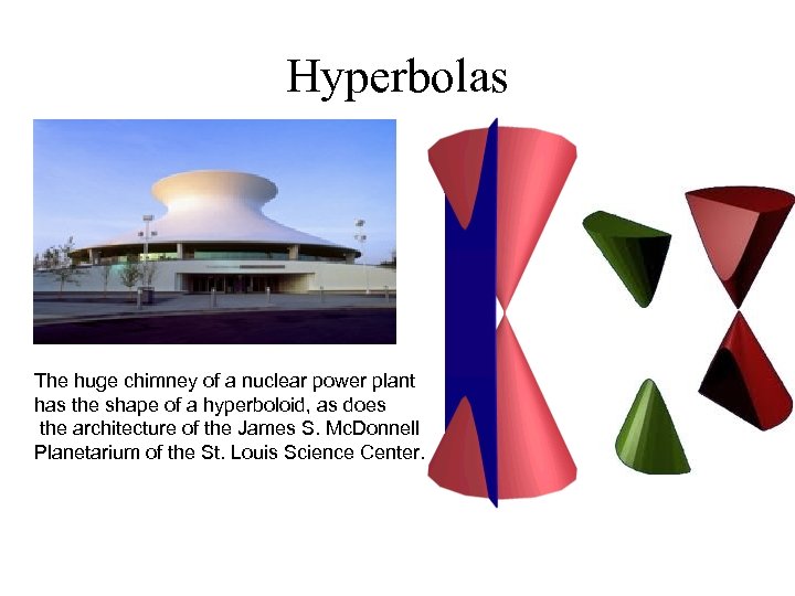 Hyperbolas The huge chimney of a nuclear power plant has the shape of a