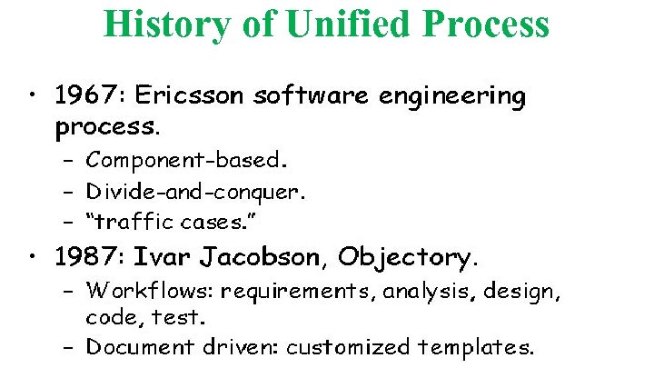History of Unified Process 