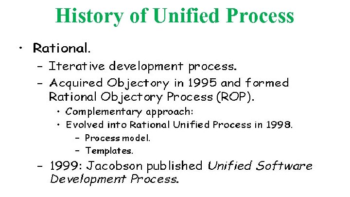 History of Unified Process 