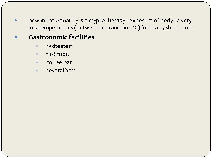  new in the Aqua. City is a crypto therapy - exposure of body