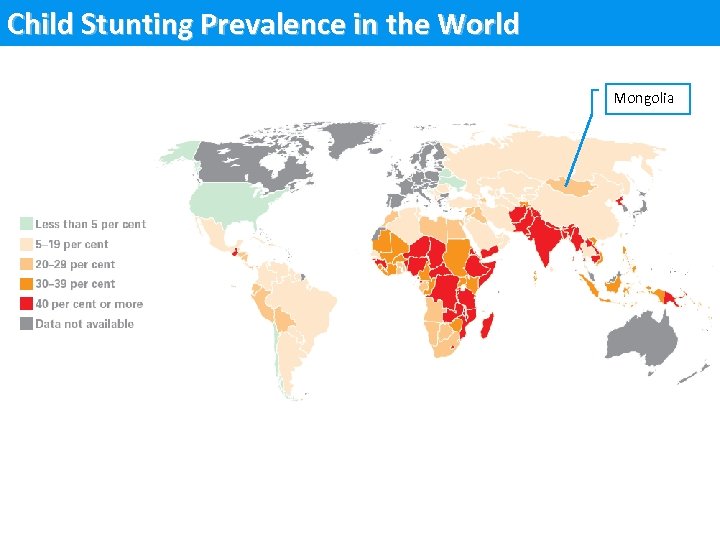 Child Stunting Prevalence in the World Mongolia 