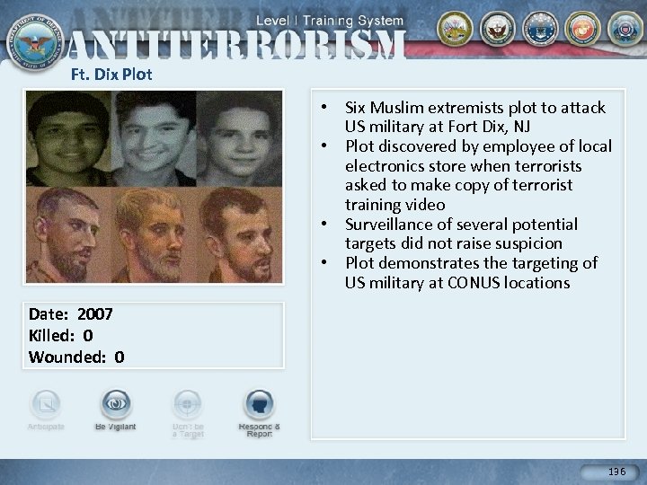 Ft. Dix Plot • Six Muslim extremists plot to attack US military at Fort