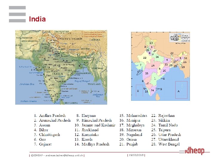India | ©IDHEAP – andreas. ladner@idheap. unil. ch | | 19/03/2018 | 