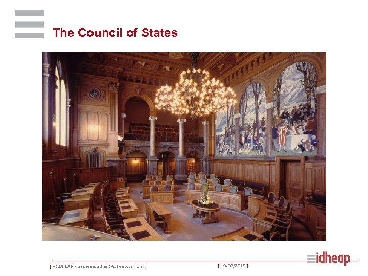 The Council of States | ©IDHEAP – andreas. ladner@idheap. unil. ch | | 19/03/2018