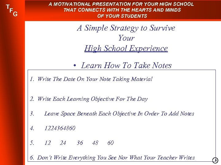 A MOTIVATIONAL PRESENTATION FOR YOUR HIGH SCHOOL THAT CONNECTS WITH THE HEARTS AND MINDS