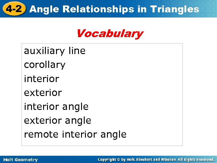 4 2 Angle Relationships In Triangles Warm Up