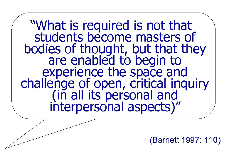 “What is required is not that students become masters of bodies of thought, but
