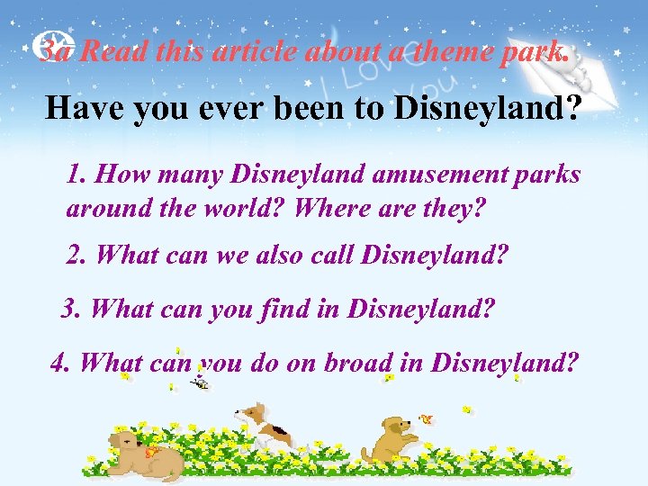 3 a Read this article about a theme park. Have you ever been to