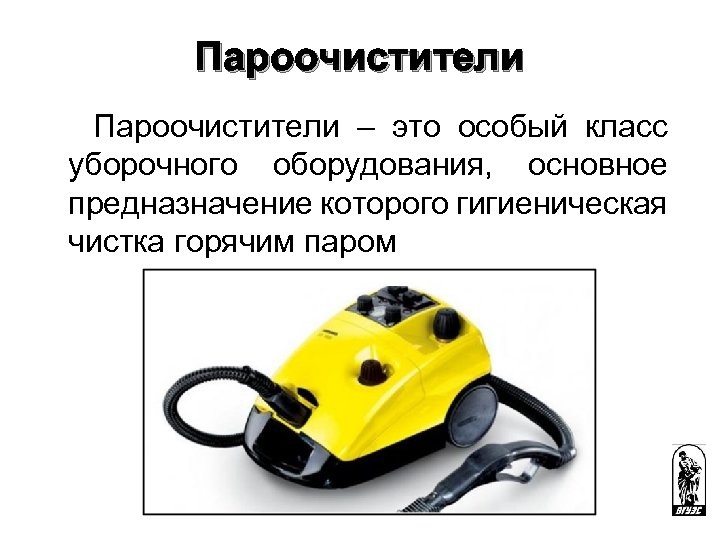 Пароочистители – это особый класс уборочного оборудования, основное предназначение которого гигиеническая чистка горячим паром