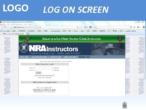 LOGO LOG ON SCREEN 