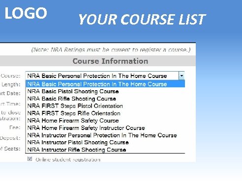 LOGO YOUR COURSE LIST 