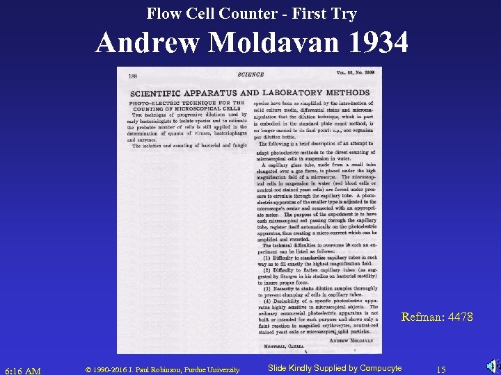 Flow Cell Counter - First Try Andrew Moldavan 1934 Refman: 4478 6: 16 AM