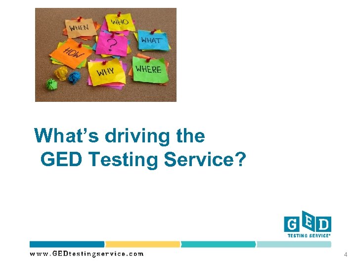 What’s driving the GED Testing Service? 4 