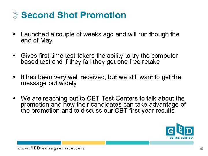 Second Shot Promotion • Launched a couple of weeks ago and will run though