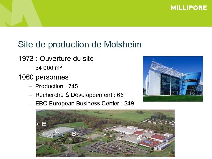 Site de production de Molsheim 1973 : Ouverture du site – 34 000 m²