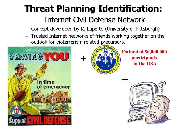 Threat Planning Identification: Internet Civil Defense Network – Concept developed by R. Laporte (University