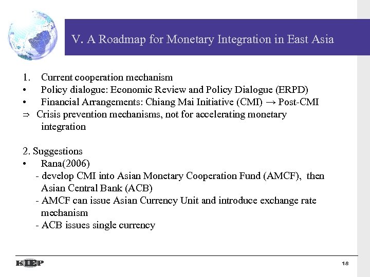 V. A Roadmap for Monetary Integration in East Asia 1. Current cooperation mechanism •