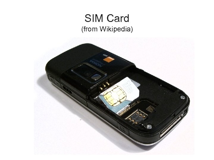 SIM Card (from Wikipedia) 