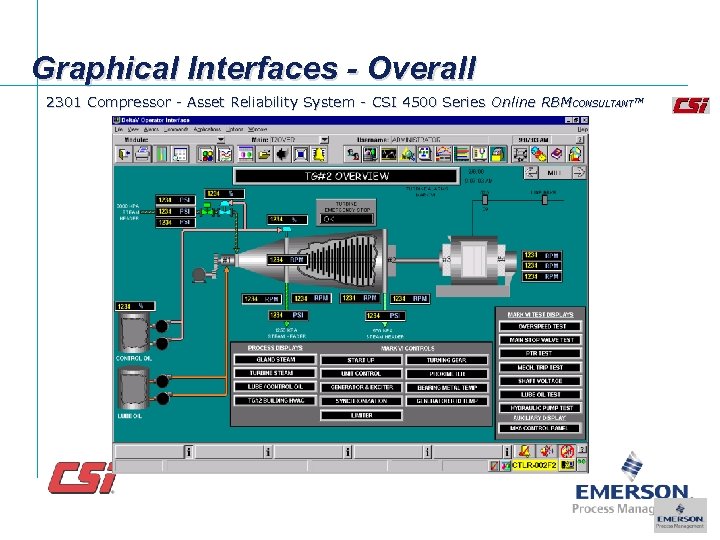 Graphical Interfaces - Overall 2301 Compressor - Asset Reliability System - CSI 4500 Series