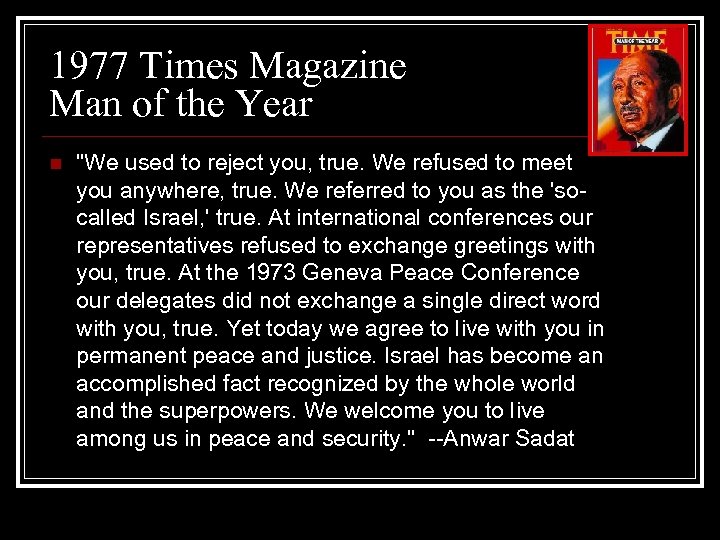 1977 Times Magazine Man of the Year n 