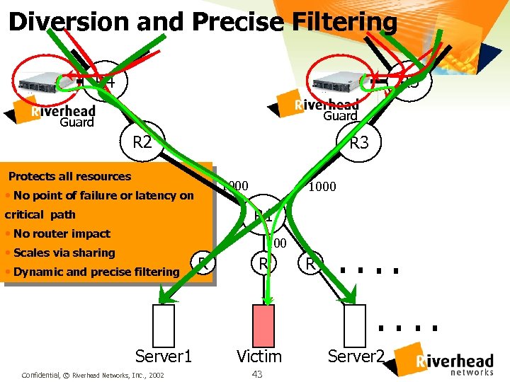 Diversion and Precise Filtering R 4 R 5 Guard R 2 R 3 Protects