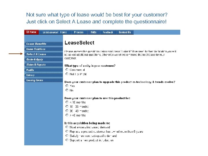 Not sure what type of lease would be best for your customer? Just click