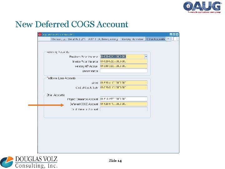 New Deferred COGS Account Slide 14 