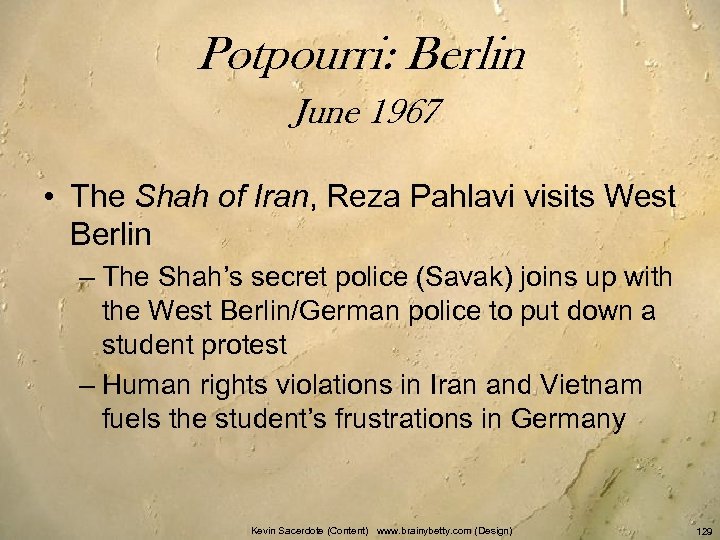 Potpourri: Berlin June 1967 • The Shah of Iran, Reza Pahlavi visits West Berlin