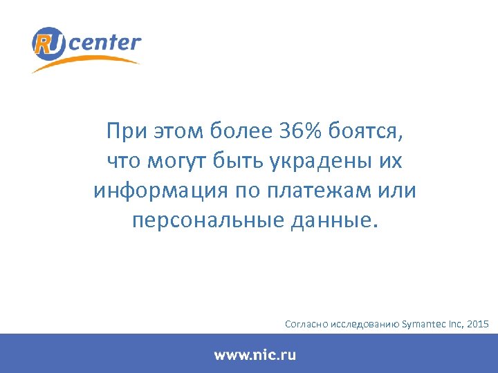 При этом более 36% боятся, что могут быть украдены их информация по платежам или