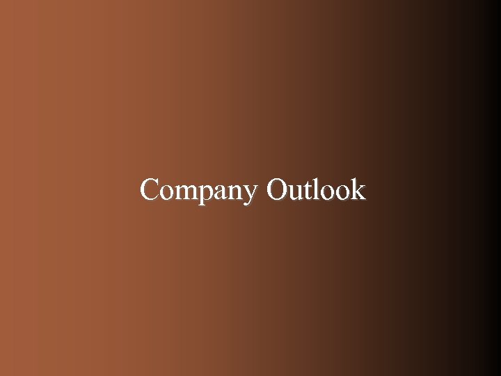 Company Outlook 