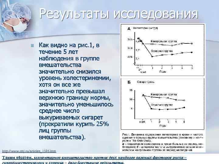 Результаты исследования n Как видно на рис. 1, в течение 5 лет наблюдения в