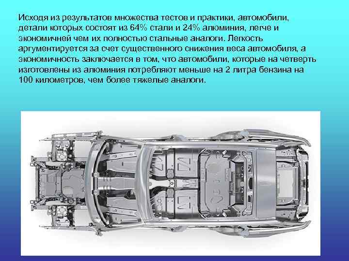 Исходя из результатов множества тестов и практики, автомобили, детали которых состоят из 64% стали