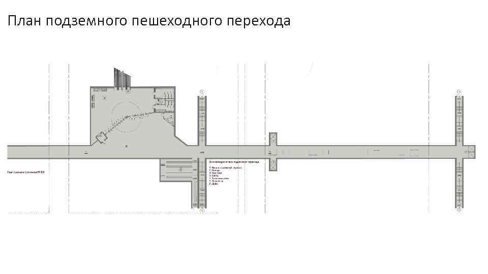 План подземного пешеходного перехода 
