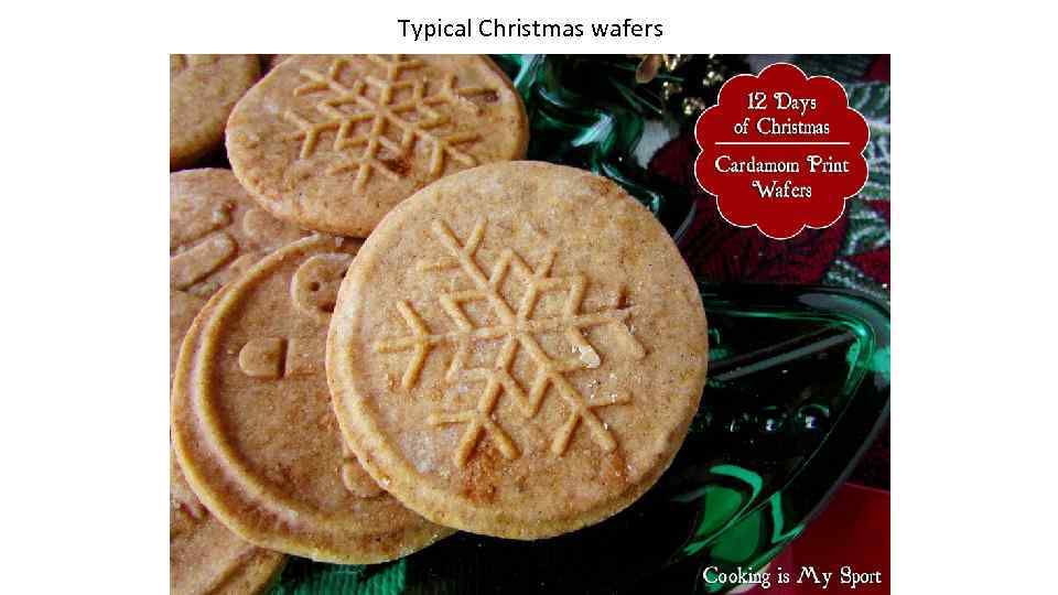 Typical Christmas wafers 
