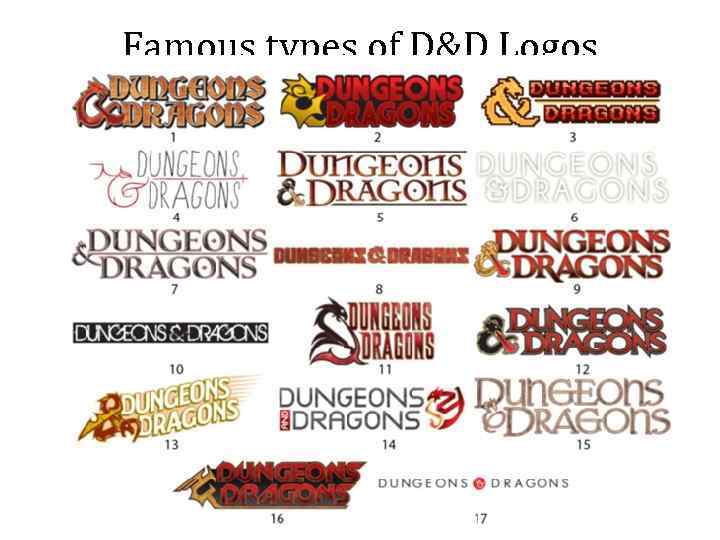 Famous types of D&D Logos 