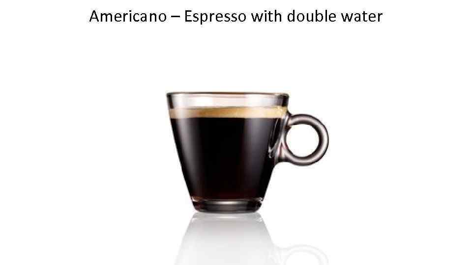 Americano – Espresso with double water 