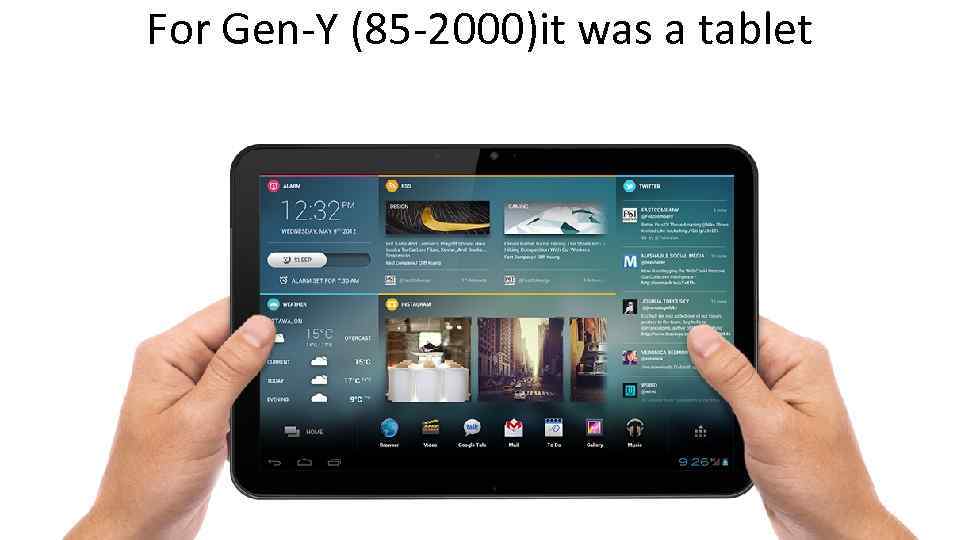 For Gen-Y (85 -2000)it was a tablet 