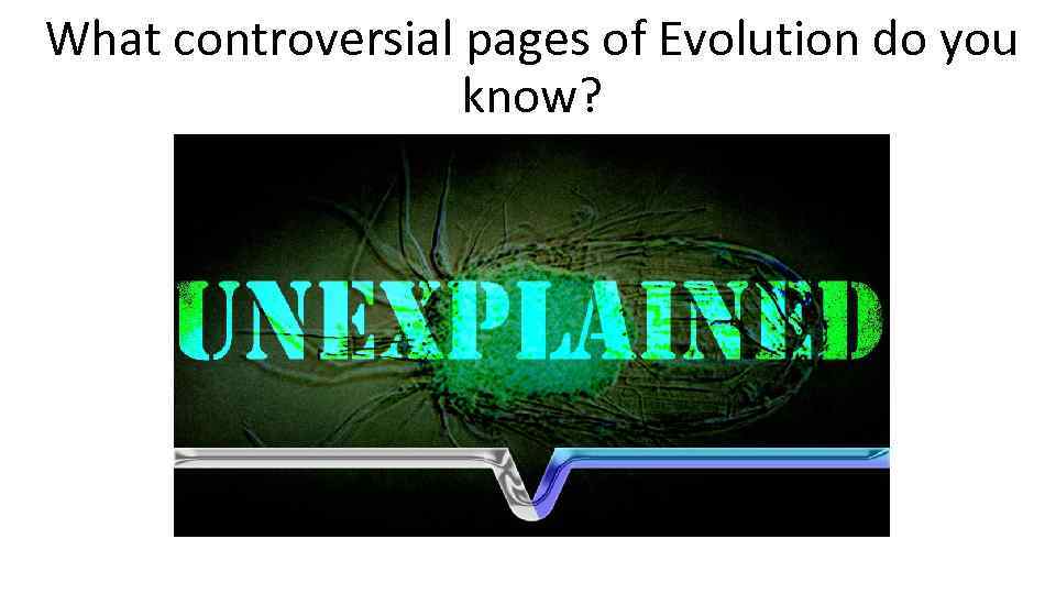 What controversial pages of Evolution do you know? 