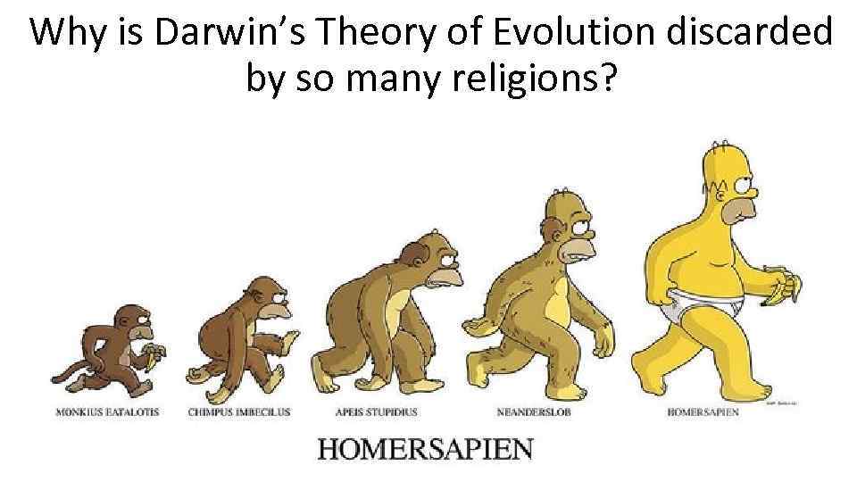 Why is Darwin’s Theory of Evolution discarded by so many religions? 