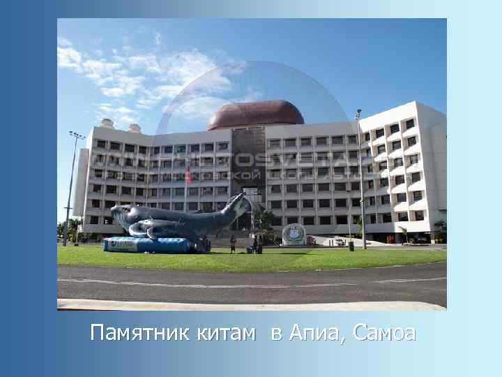 Памятник китам в Апиа, Самоа 