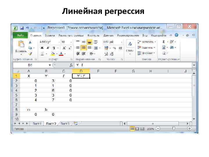Линейная регрессия 