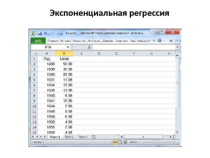 Экспоненциальная регрессия 