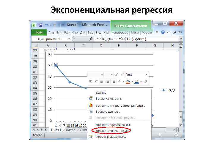 Экспоненциальная регрессия 