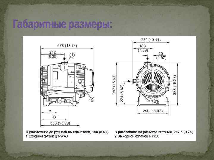 Габаритные размеры: 