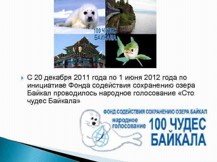  С 20 декабря 2011 года по 1 июня 2012 года по инициативе Фонда