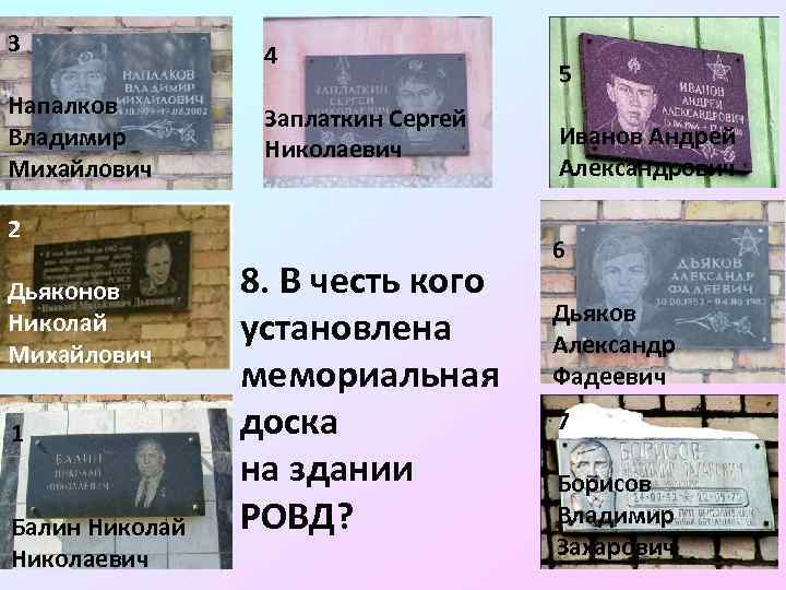 3 4 Напалков Владимир Михайлович Заплаткин Сергей Николаевич 2 Дьяконов Николай Михайлович 1 Балин