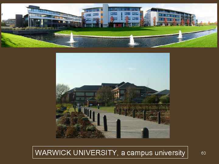 WARWICK UNIVERSITY, a campus university 60 